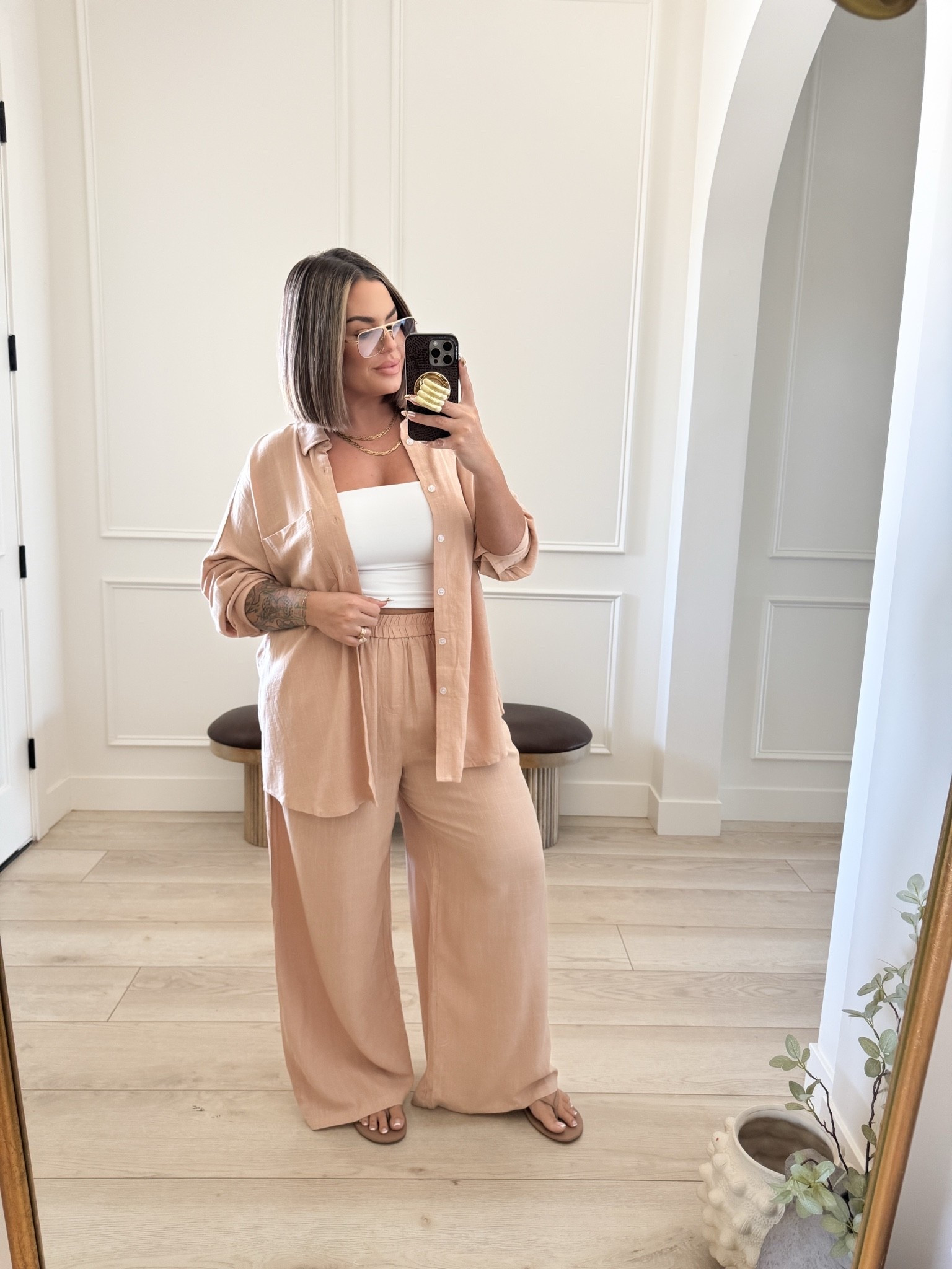 GREAT set ! 

My favorite Amazon brand I rave about all the time dropped a linen set ! I have all their pants and LOVE them so when u saw they dropped a set I added to cart so fast. I’m buying more colors for sure ! It’s tall girl friendly I’m wearing a xl could have done a L it’s oversized. 
#amazon #set