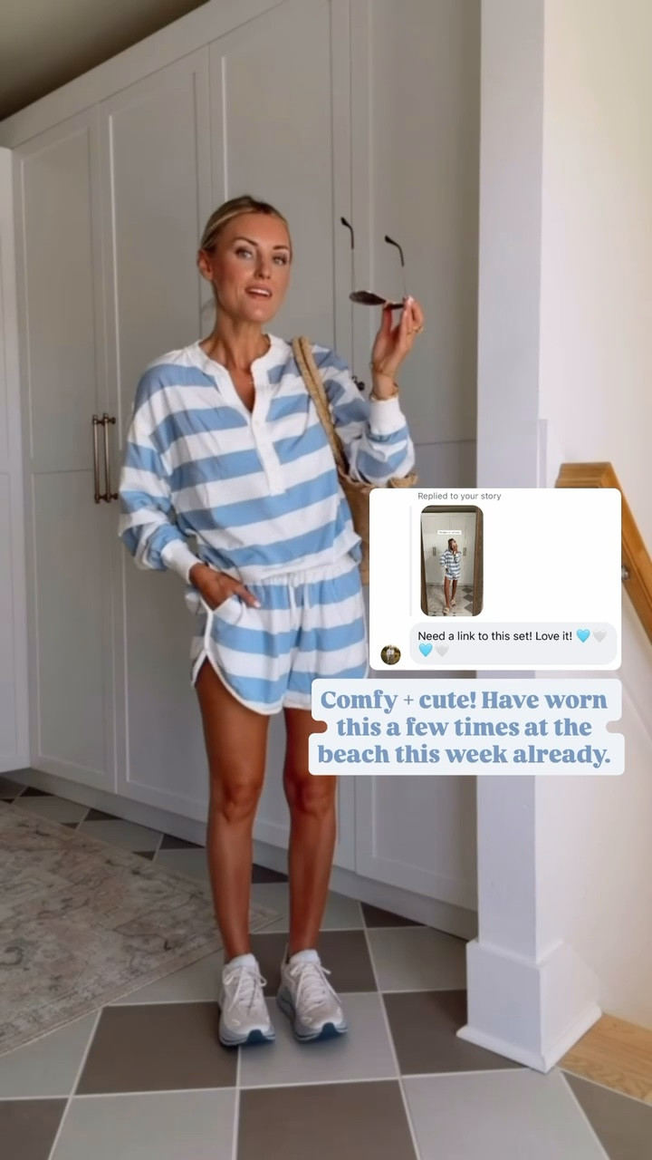I keep grabbing for this lounge set while we’ve been at the beach! I love the blue & white stripes, and it’s so comfortable! Wearing a S!

Loverly Grey, loungewear, lounge set, matching set, Aerie, summer outfit 

#LTKSeasonal