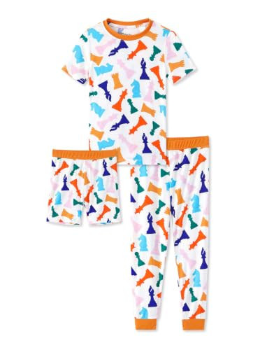 PATPAT Kid Pajama Set with Viscose, Toddler Boy Pjs, Chessland, 10Y | Amazon (US)