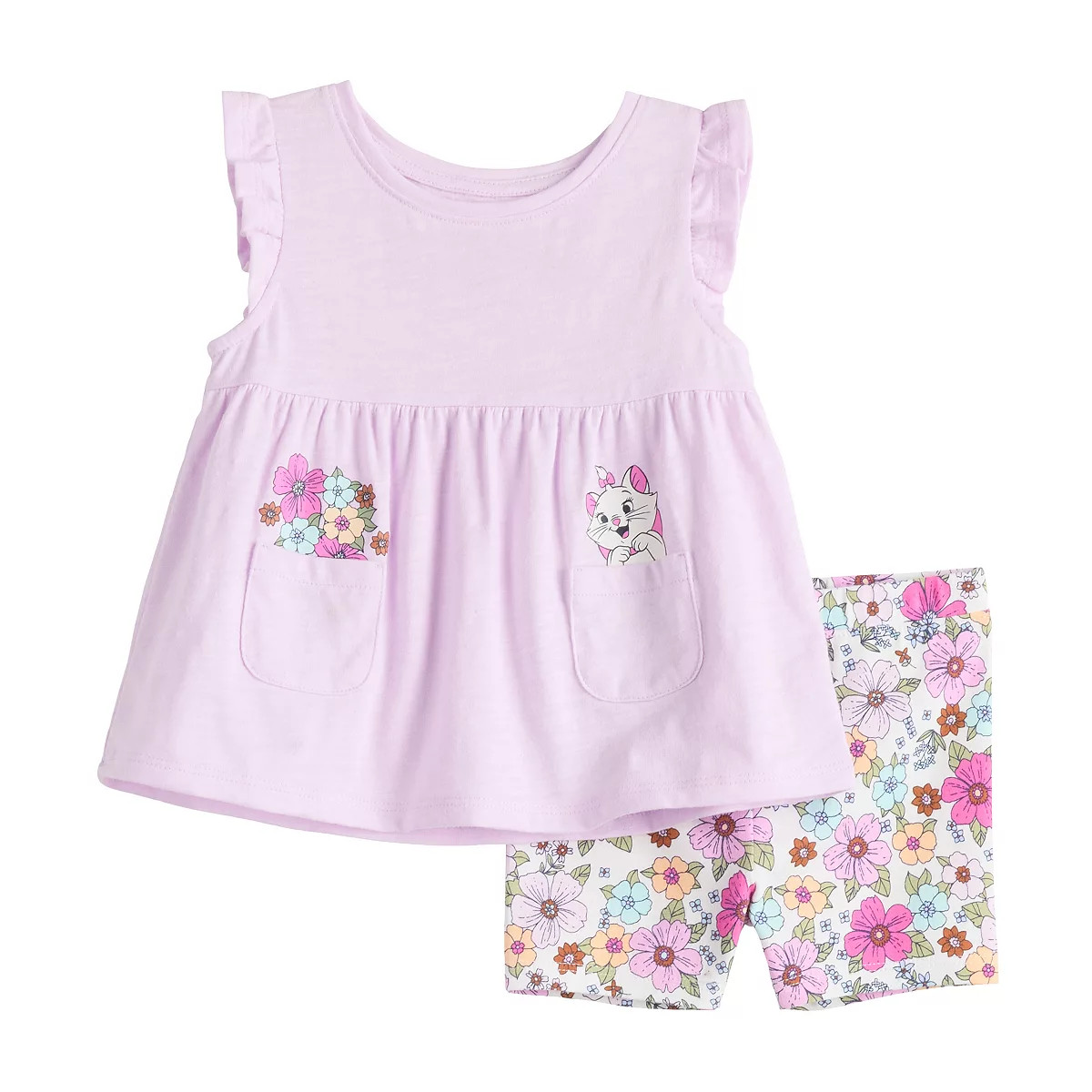 Disney's The Aristocrats Baby Girl Marie Flutter Top & Floral Shorts Set by Jumping Beans® | Kohl's