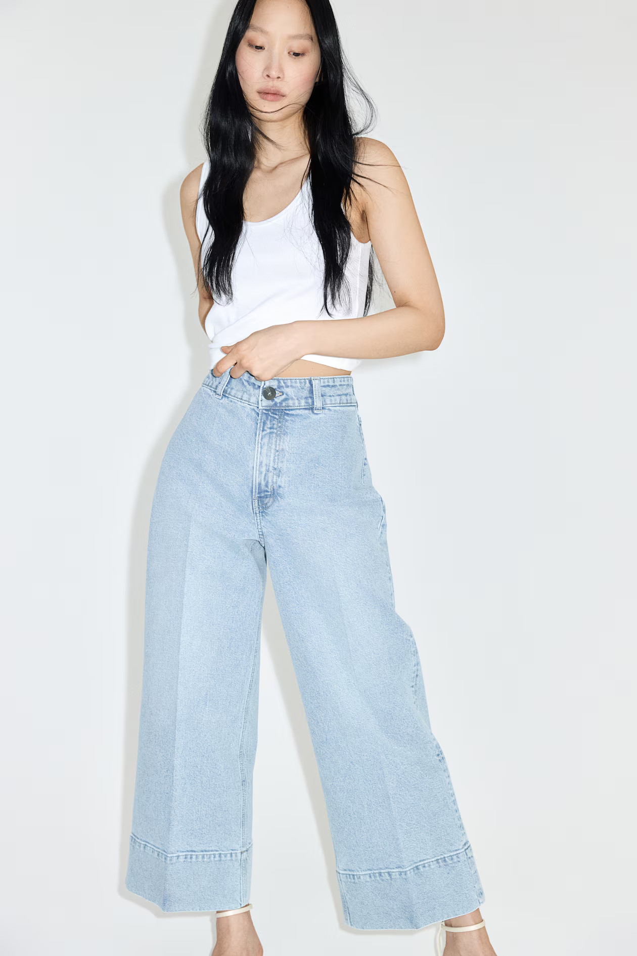 Wide High Cropped Jeans | H&M (FR, IT, ES, PT, BE)