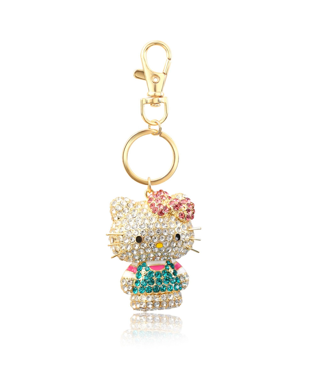 Sanrio Hello Kitty Pave 3D Bling Keychain - Bag Charm, Backpack Accessories, Travel Collectible Gift Keychains - Gold tone, blue | Macy's