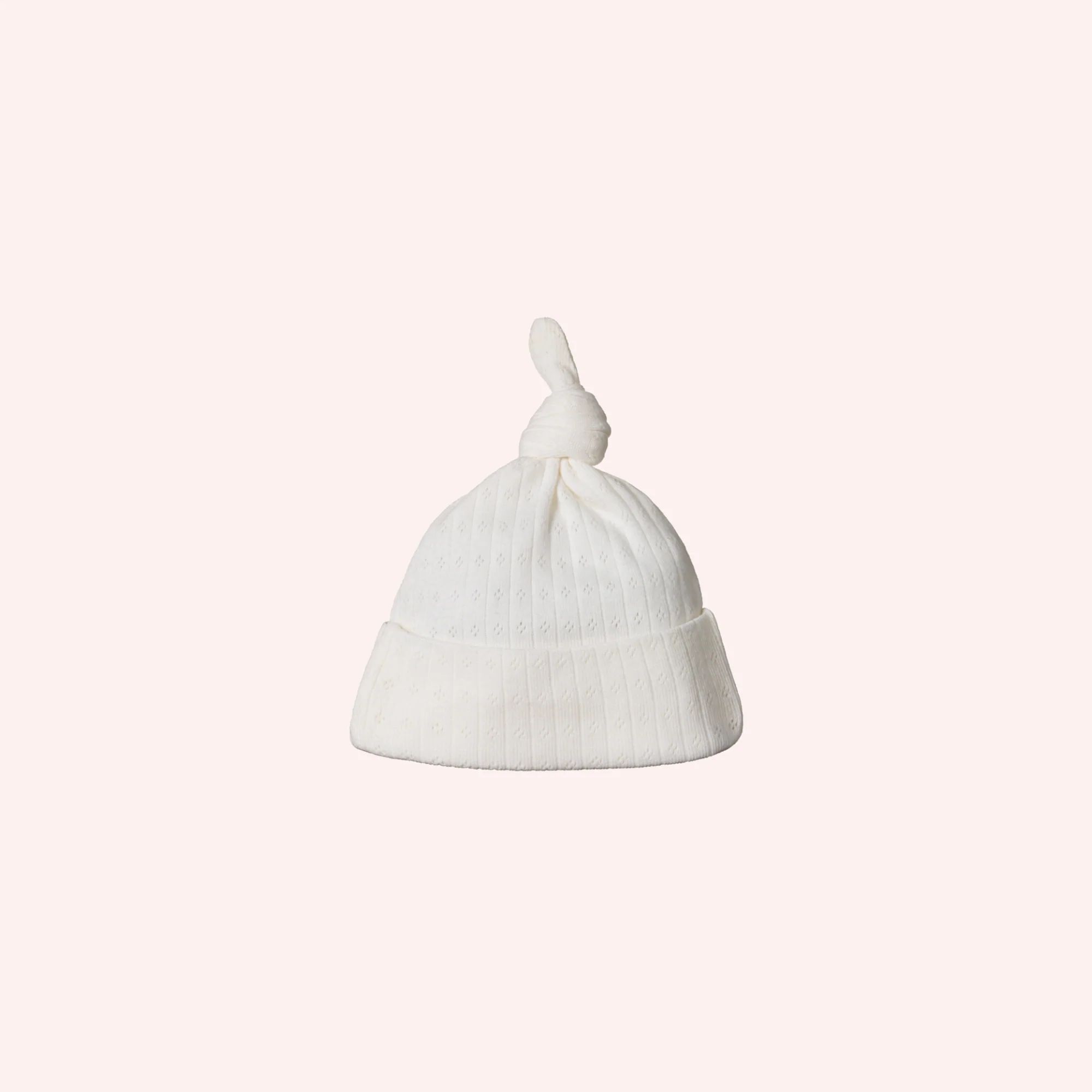 Knotted Beanie Pointelle - Natural by Nature Baby | the memo | The Memo (Australia & New Zealand)