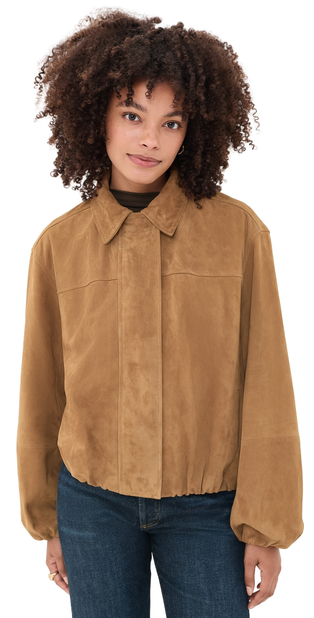 Joe's Jeans The Bella Suede Bomber Jacket Nutmeg S | Shopbop