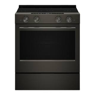 30 in. 5 Element Slide-In Electric Range in Black Ore wih EvenHeat Hyper Element | The Home Depot