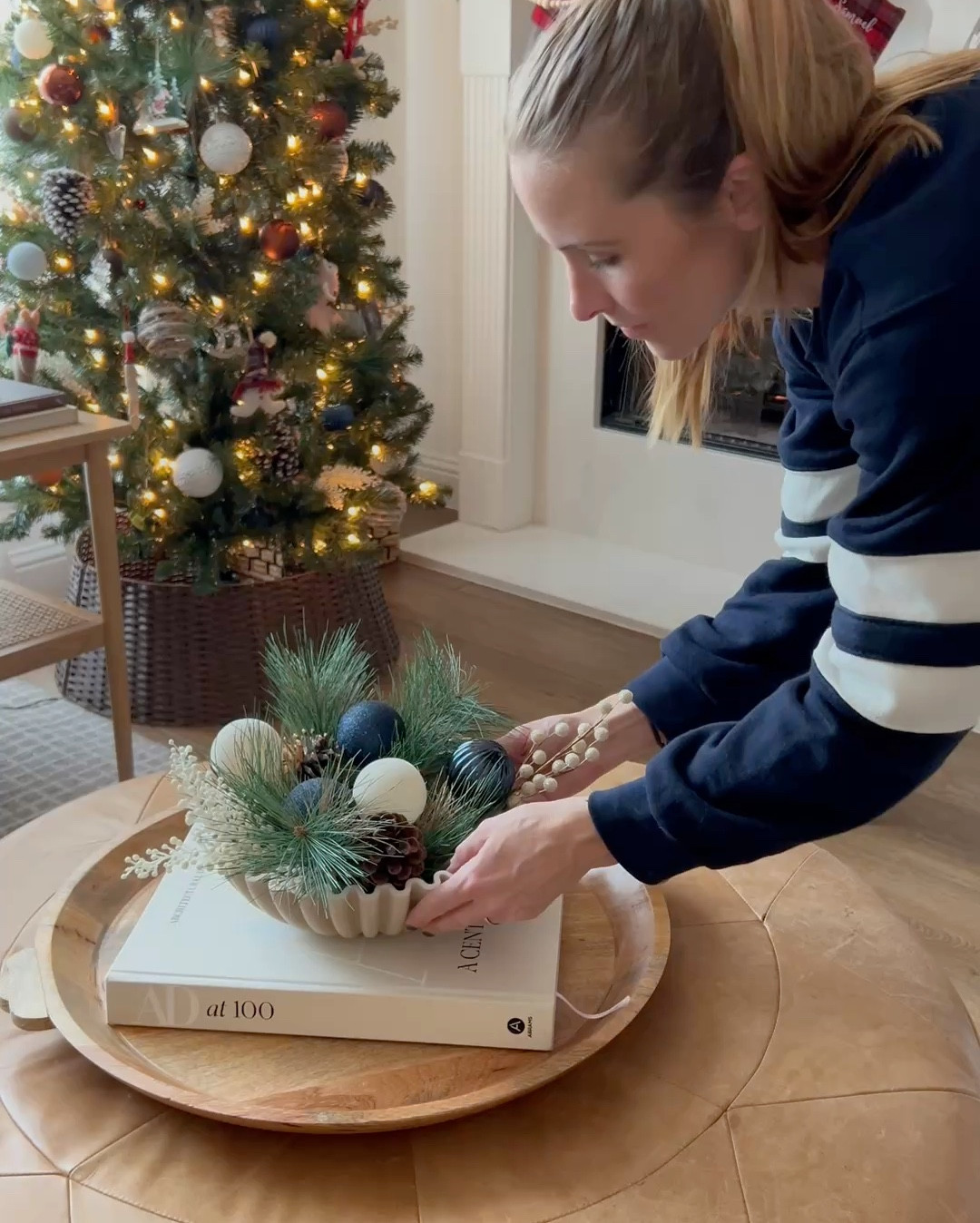 Super simple centerpiece idea that’s *mostly* kid proof. The bowl is resin and the ornaments are shatterproof. 🙌🏼 

#LTKHome #LTKSeasonal #LTKHoliday