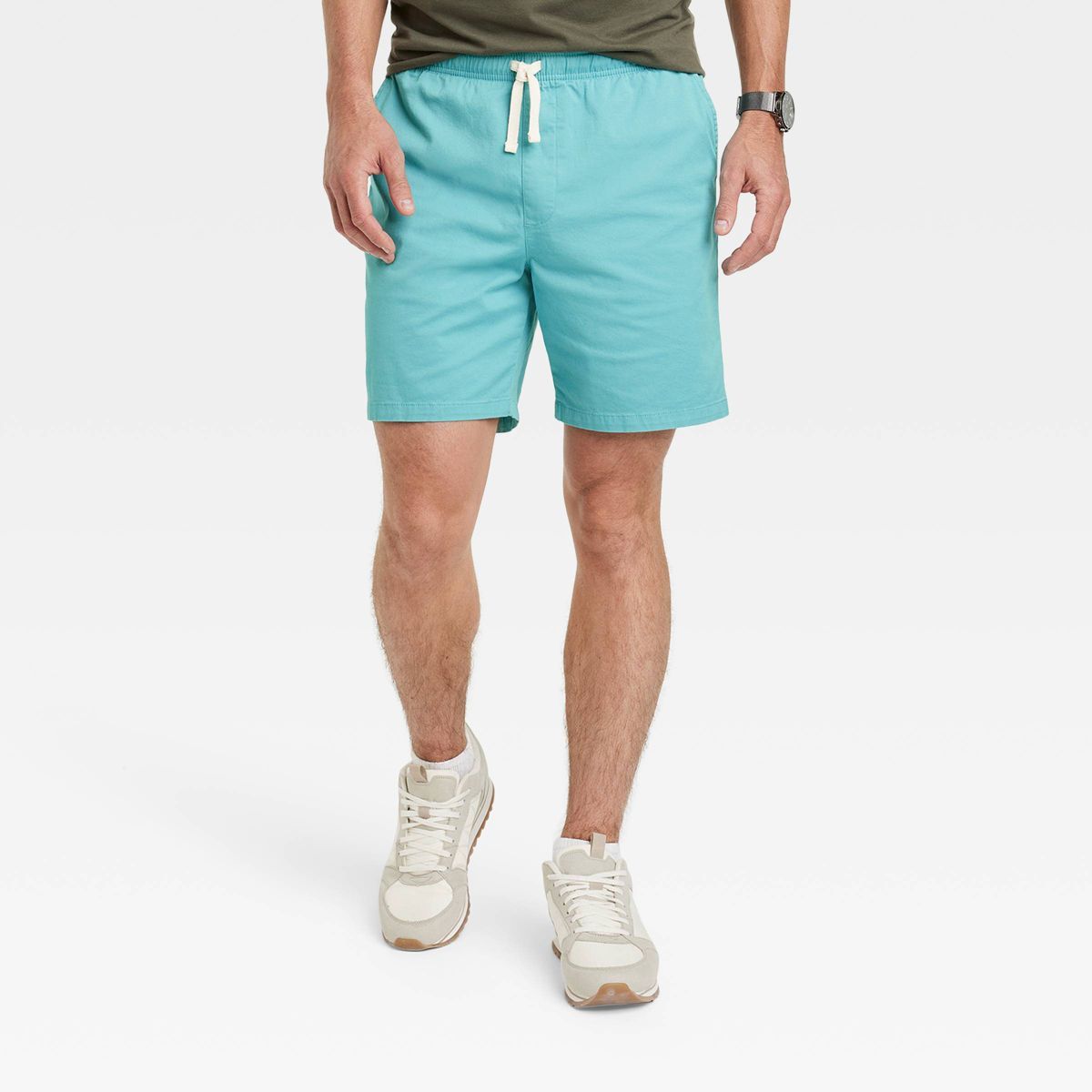 Men's 7" Everyday Pull-On Shorts - Goodfellow & Co™ Turquoise Blue M | Target