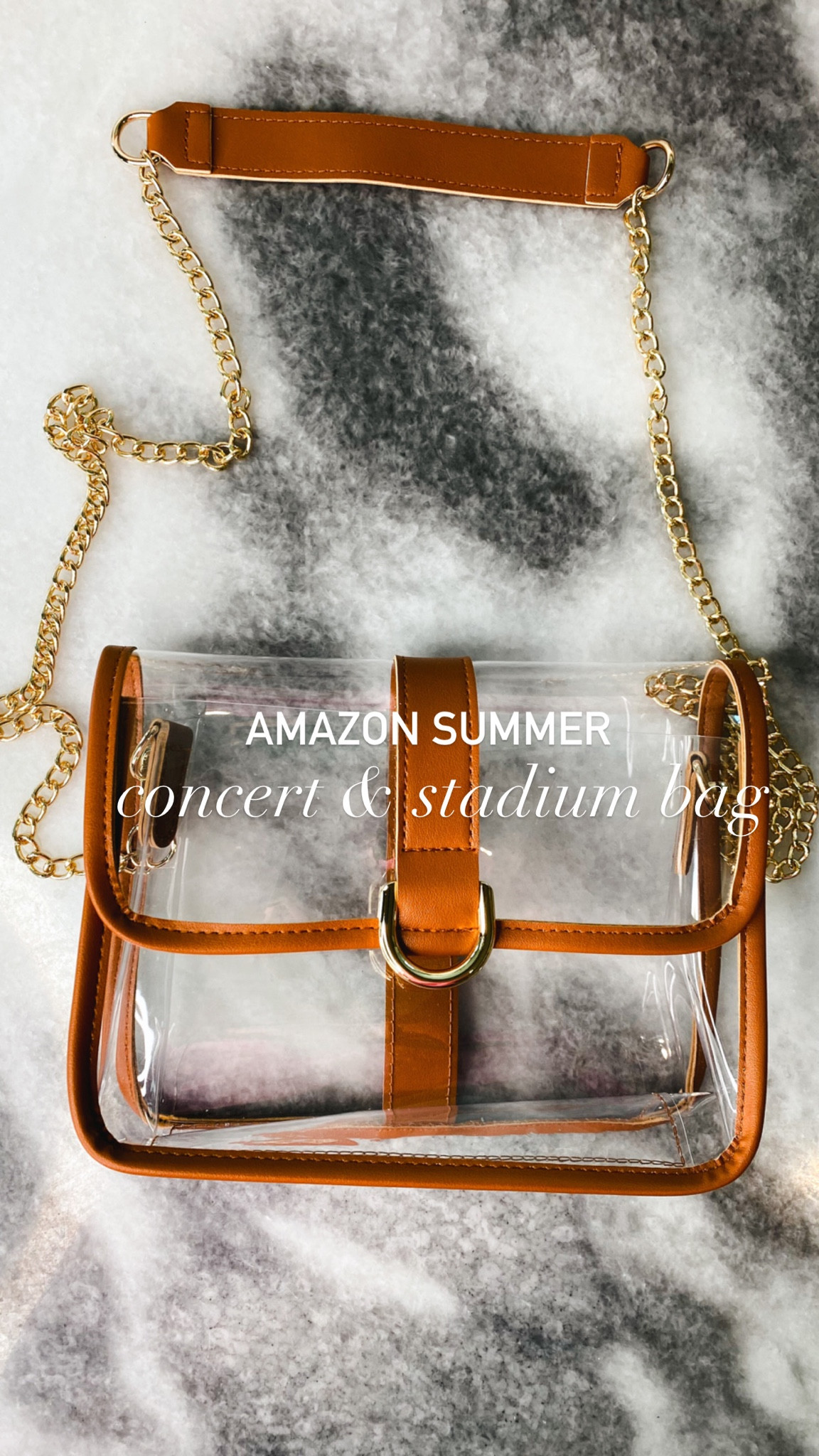 Clear stadium & concert approved shoulder bag.  I swapped out the chain too for the thicker option linked 

#LTKSeasonal #LTKsalealert #LTKunder50