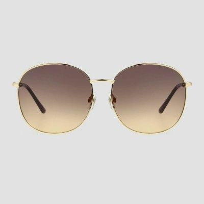 Women's Oversized Metal Round Sunglasses - Universal Thread™ Gold | Target