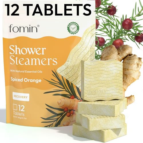 FOMIN Aromatherapy Shower Steamers - 12 Count - Spiced Orange Bath Bombs with Essential Oils for Stress Relief & Relaxation - Self Care, Spa Gifts for Women and Men - Shower Aroma for Body Wellness | Amazon (US)
