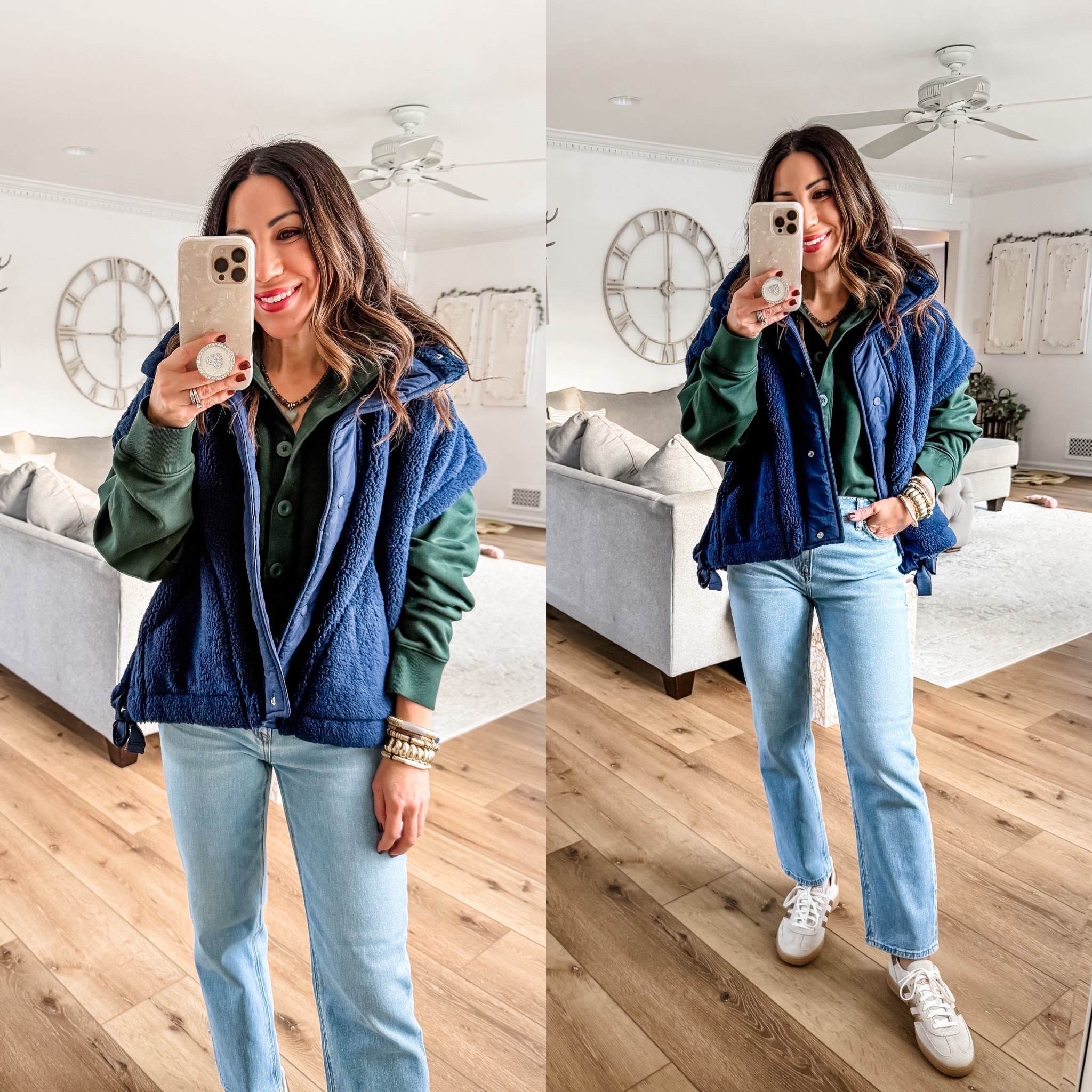 Vest Xs. Sweatshirt small, jeans 0 X-short. Sneaker size down.

#LTKSaleAlert #LTKFindsUnder50 #LTKFindsUnder100