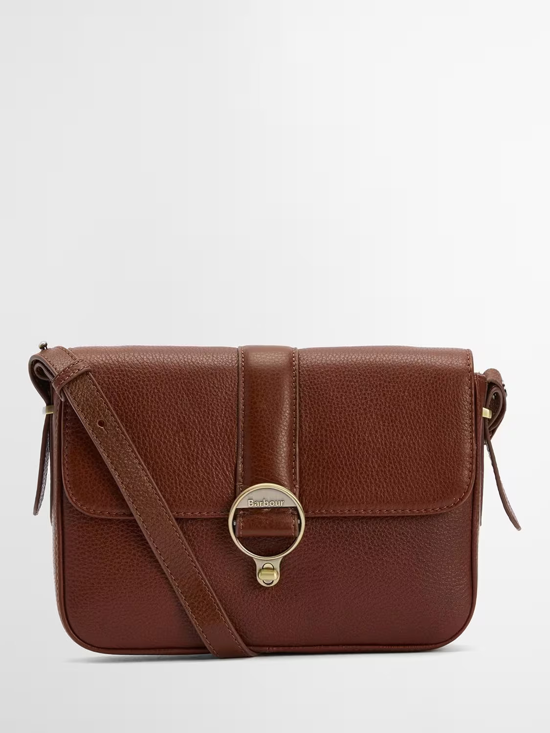 Barbour Rosa Leather Crossbody Bag, Brown | John Lewis (UK)