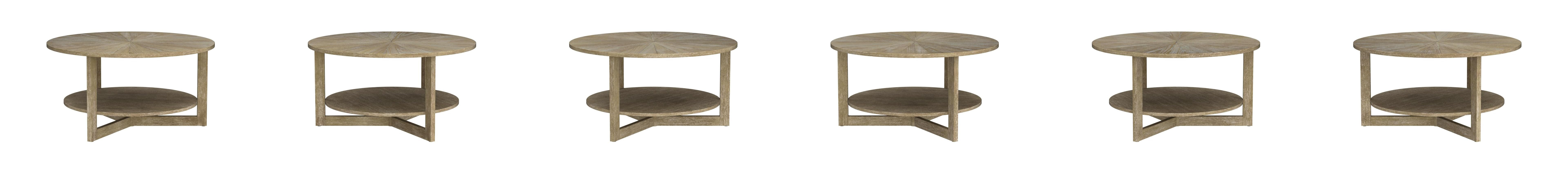 Round Oak Wood Coffee Table, Natural Boho Round Wooden Coffee Tables Living Room with Storage, So... | Amazon (US)