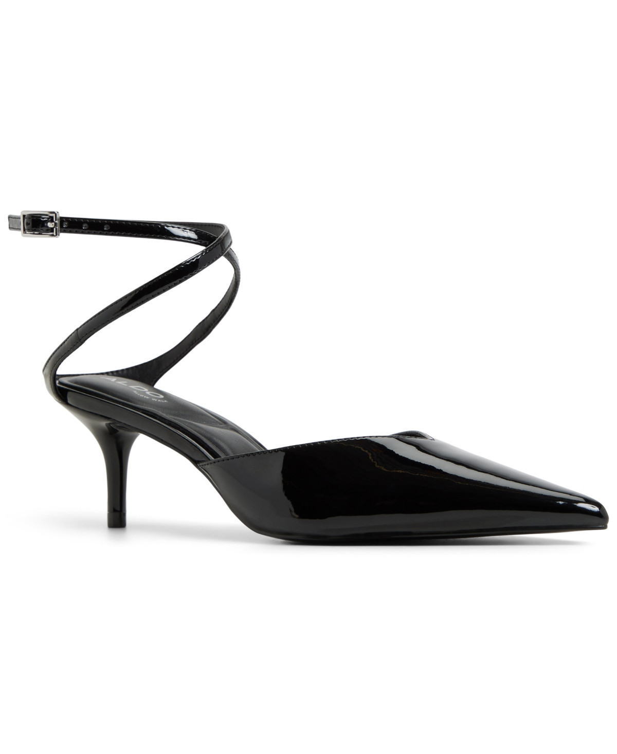 Aldo Women's Feliccia Pointed Toe Strappy Pumps - Black Patent | Macy's