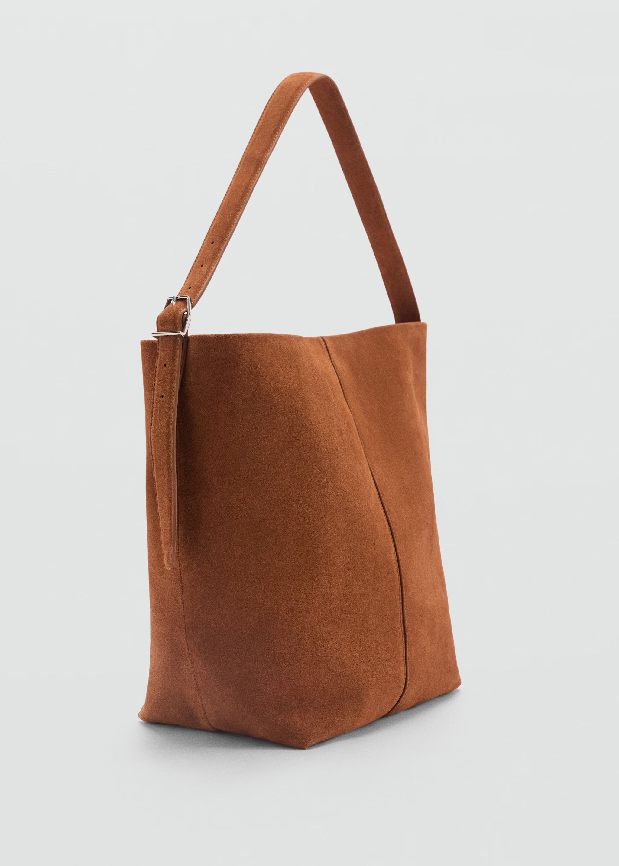 Leather shopper bag | MANGO (US)