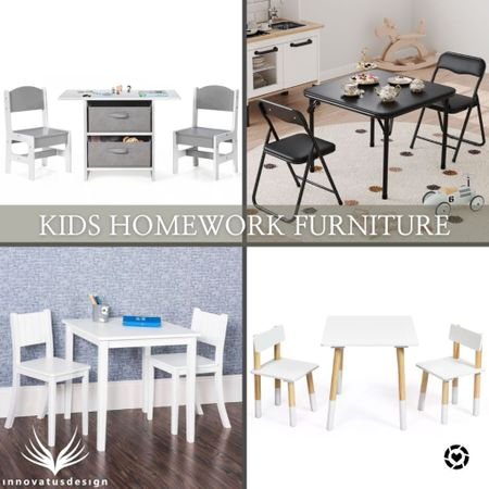 Create a dedicated homework space for your kids with furniture that is specifically their size! This will help to keep them focused and associate a specific area to doing their homework  

#LTKhome #LTKkids #LTKfamily