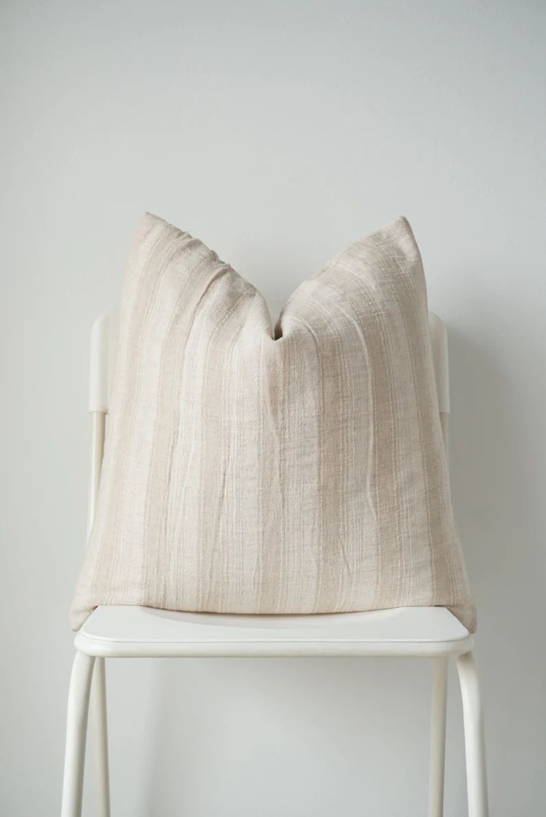 Neutral Hemp Hand Woven Pillow Cover | Etsy UK | Etsy (UK)