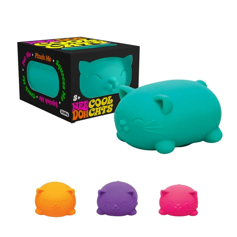 Nee Doh Cool Cats Squishy Fidget Ball, Novelty Toy, Multiple Colors, Children Ages 3+ | Walmart (US)