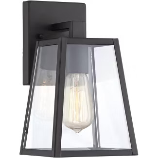 John Timberland Modern Outdoor Wall Light Fixture Mystic Black 10 3/4" Clear Glass for Exterior H... | Target