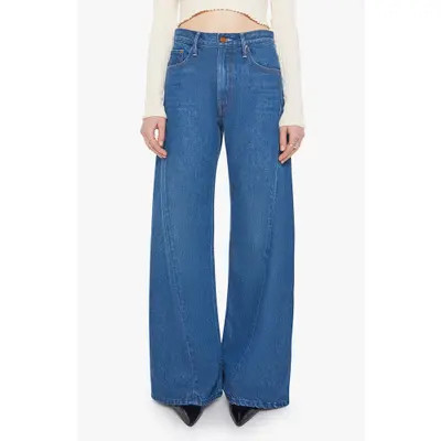 MOTHER Lemon Twist High Waist Wide Leg Jeans in Rolling In The Dough at Nordstrom, Size 23 | Nordstrom
