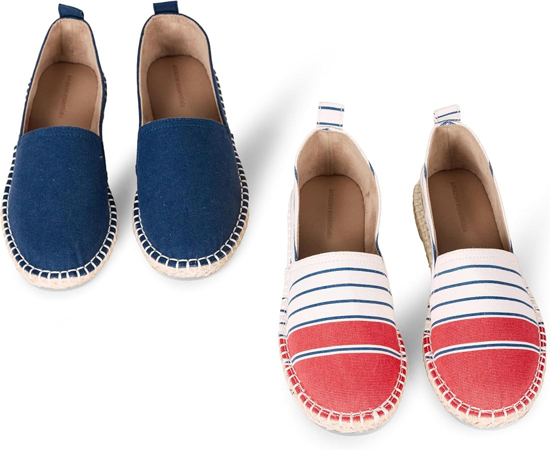 Amazon Essentials Women's Espadrille Flats, Pack of 2 | Amazon (US)