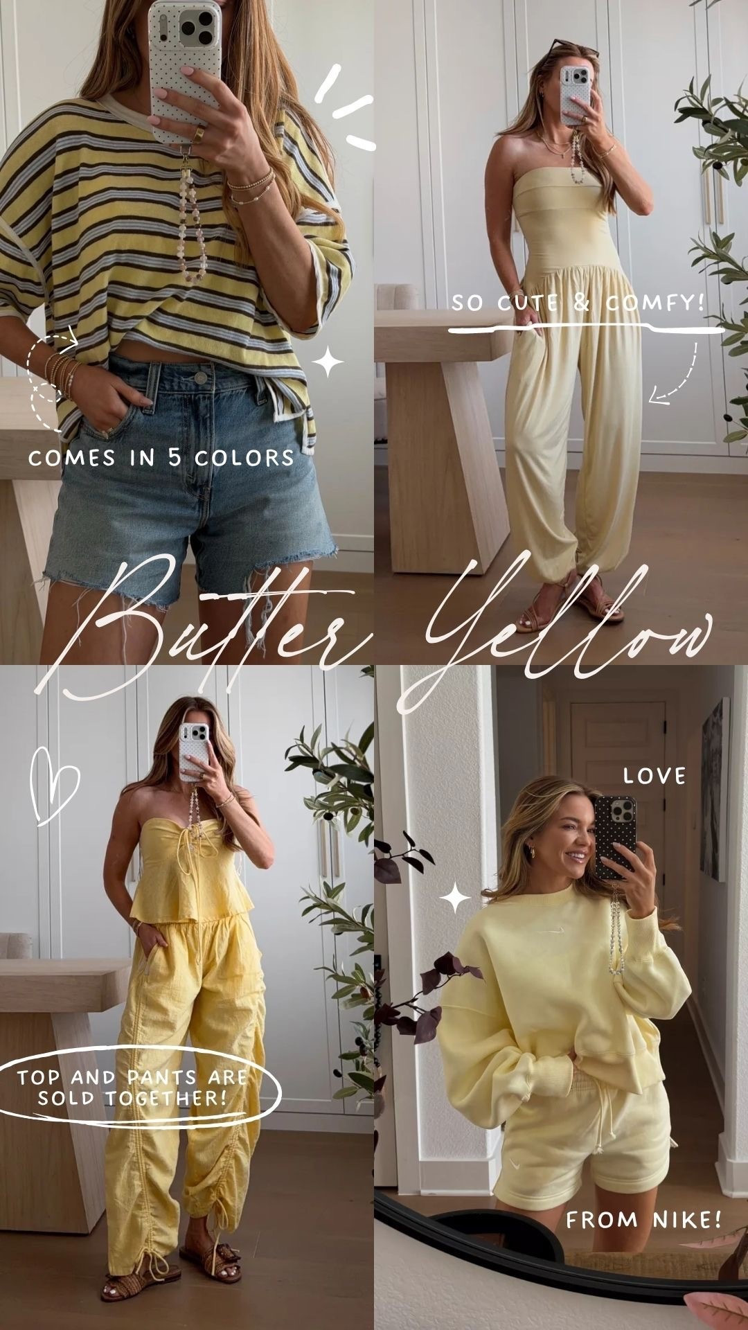 butter yellow outfits 💛 

spring fashion, summer fashion, new arrivals, sweatshirt, matching set, free people, nike, michele jaliene

#LTKSeasonal #LTKPetite #LTKootd