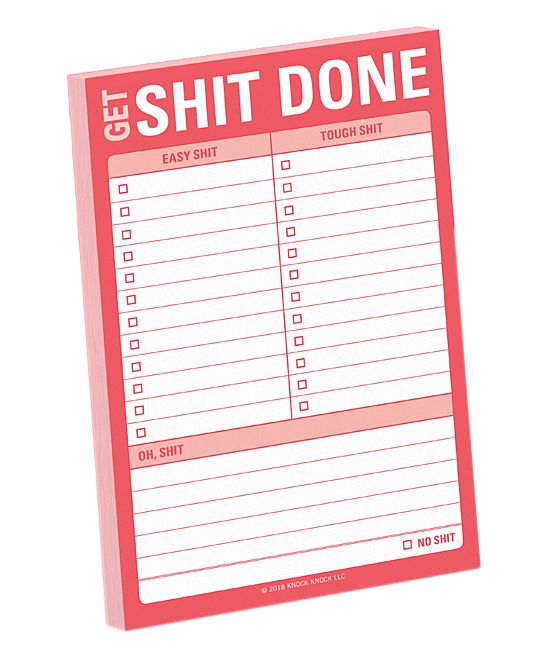 'Get Shit Done' Great Big Sticky Notepad | zulily