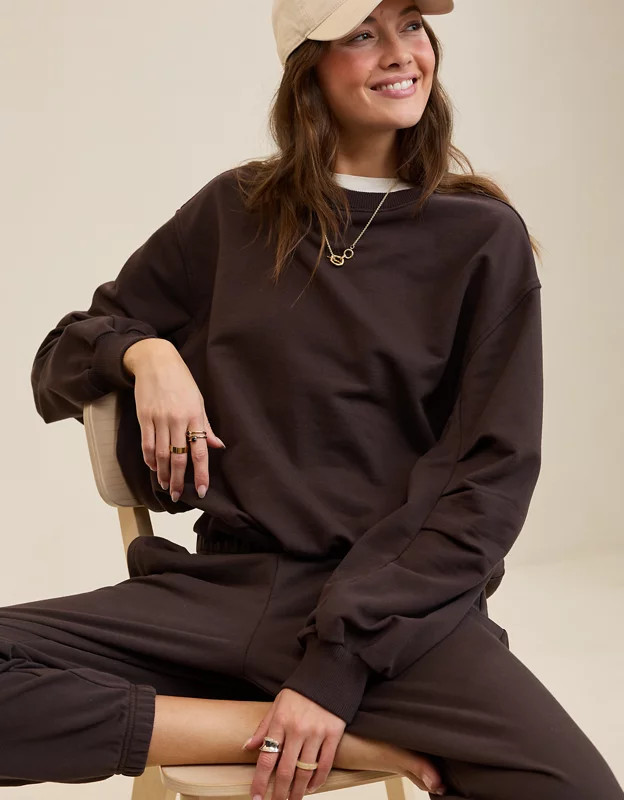 Aerie Jet Setter Crew Sweatshirt | Aerie