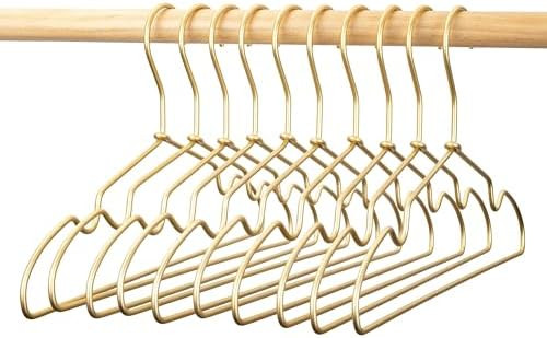 12.6" Matte Gold Metal Kids Baby Hangers, 30Pack, Non Slip, Suit for Coated Wire Children Clothes... | Amazon (US)