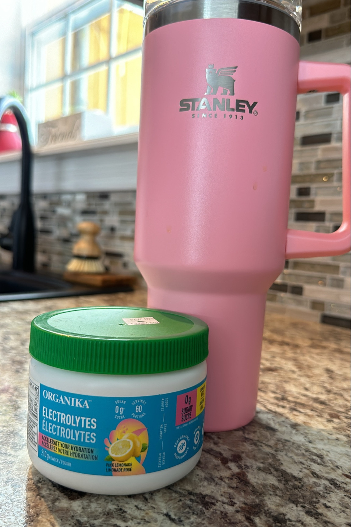 stanley cup, pink stanley, cups, drinks, organica, health supplements, hydration, hydration supplements, fitness, workout, travel, running supplements, gym supplements, gym, electrolytes, electrolytes supplements, self care, self love, trending, home