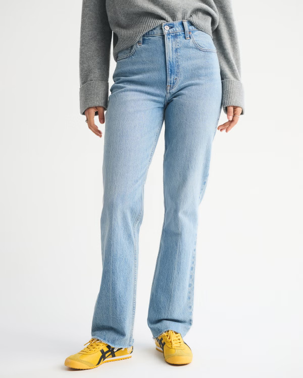 Women's Ultra High Rise 90s Straight Jean | Women's Bottoms | Abercrombie.com | Abercrombie & Fitch (US)