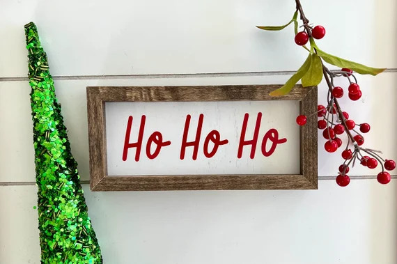Ho Ho Ho Christmas Mini Sign | Etsy (US)