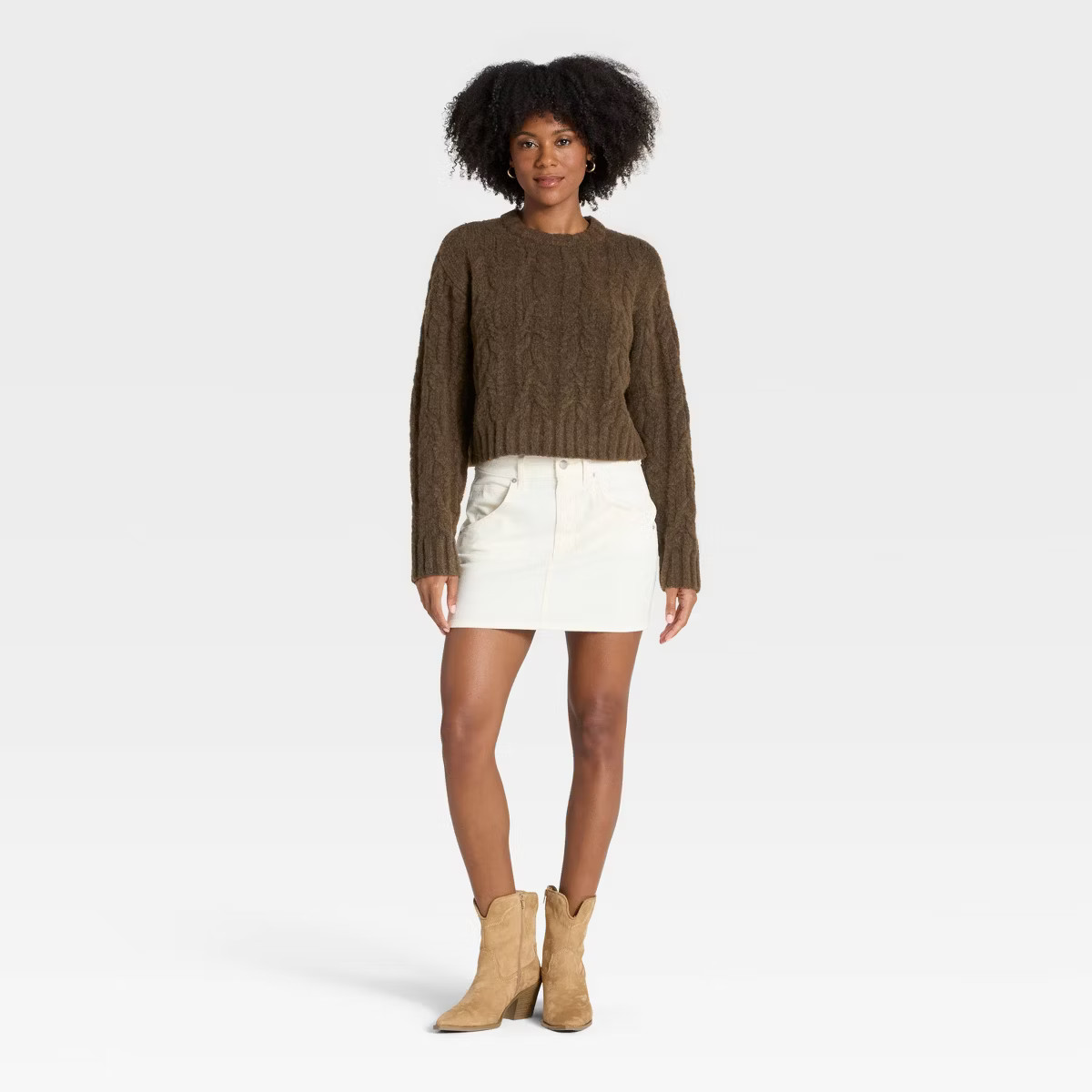 Women's Cozy Cable Crewneck Pullover Sweater - Universal Thread™ | Target