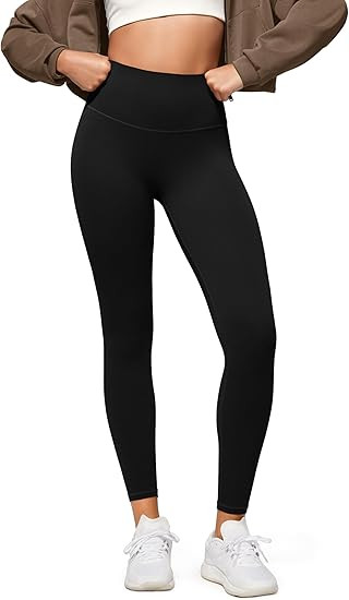ODODOS No Front Seam Yoga Leggings for Women - 25" / 28" High Waist Buttery Soft Lounge Yoga Pant... | Amazon (US)
