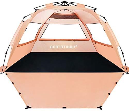 WhiteFang Deluxe XL Pop Up Beach Tent Sun Shade Shelter for 3-4 Person, UV Protection, Extendable... | Amazon (US)