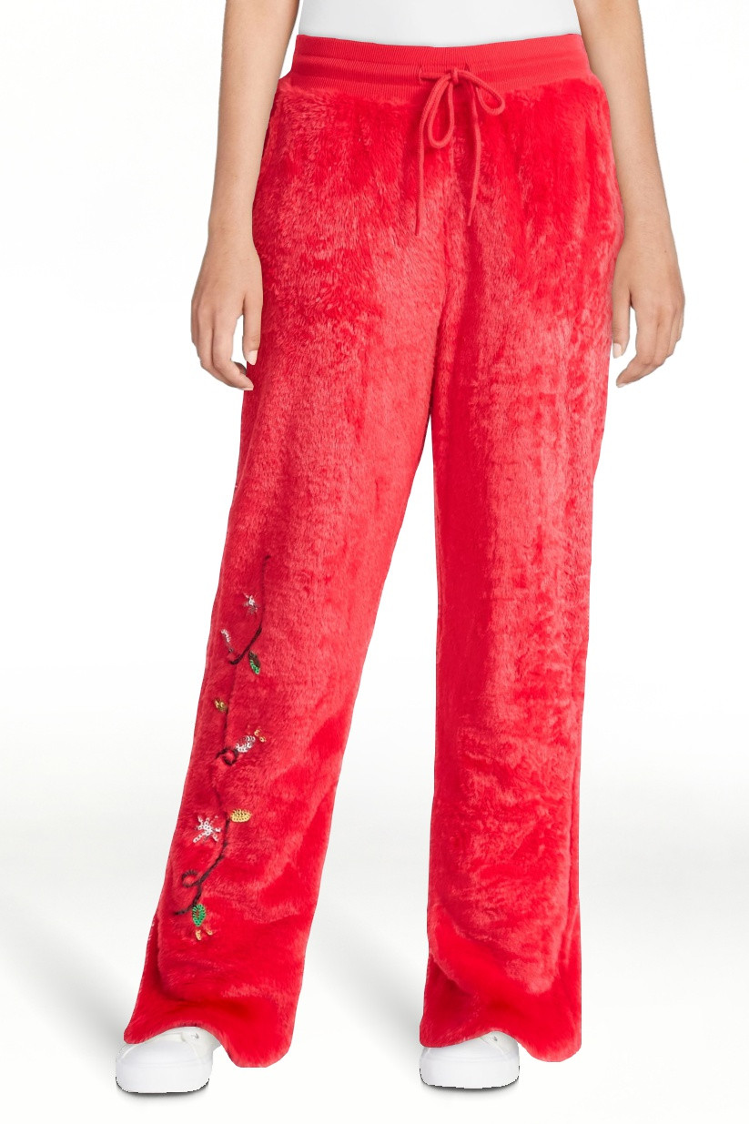 No Boundaries Pantalones de Felpa Navideños Entrepierna de 30'', para Mujer y Mujer Plus | Walmart (US)