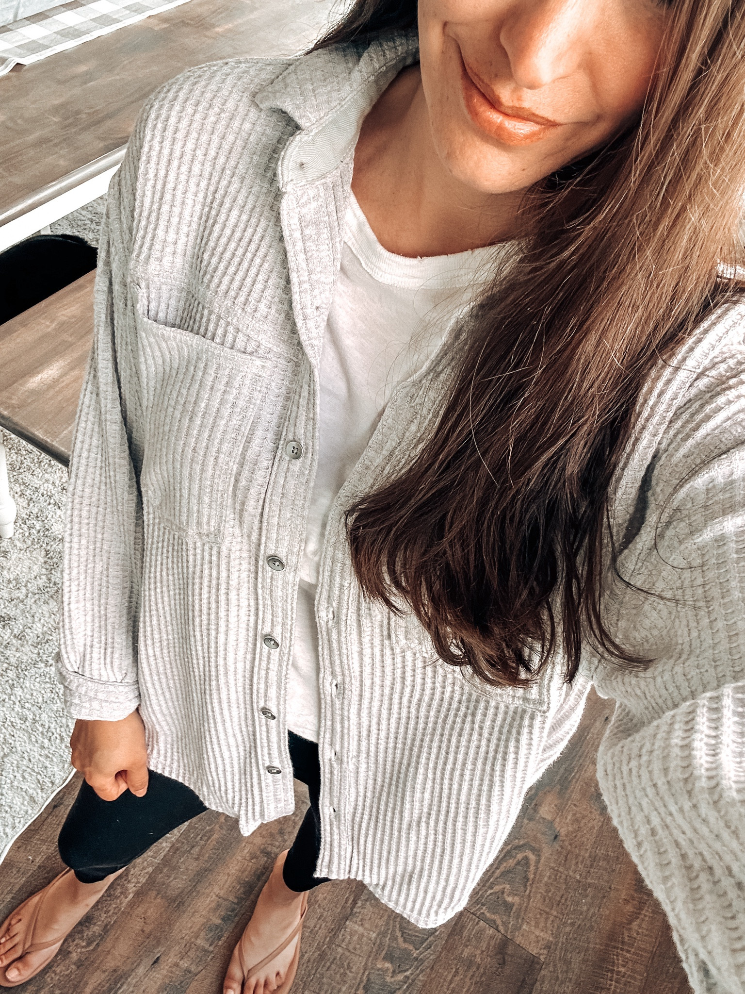 Aerie waffle knit shackets! Size xxs 
Comes in several colors. 20% off with the promo code! 
Legging small short also on sale! 

#LTKStyleTip #LTKFallSale #LTKFindsUnder50