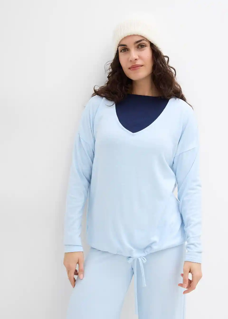 Oversize-Sweatshirt in Strickoptik | Bonprix DE