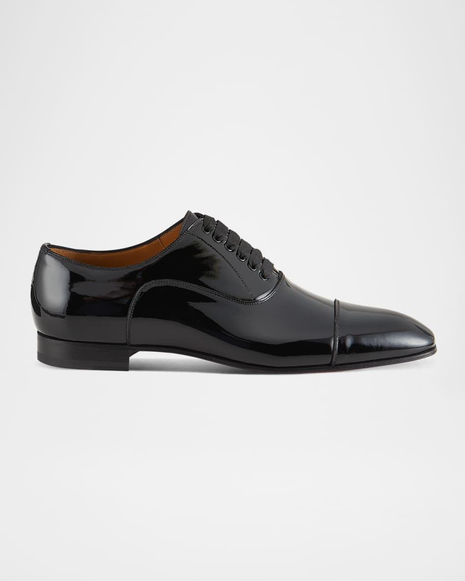 Christian Louboutin Men's Greggo Patent Leather Oxford Shoes | Neiman Marcus