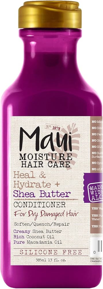 Maui Moisture Heal & Hydrate + Shea Butter Conditioner to Repair & Deeply Moisturize Tight Curly ... | Amazon (US)