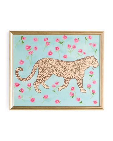24x20 Leopard On Flowers Ornate Framed Wall Art | Home | Marshalls | Marshalls