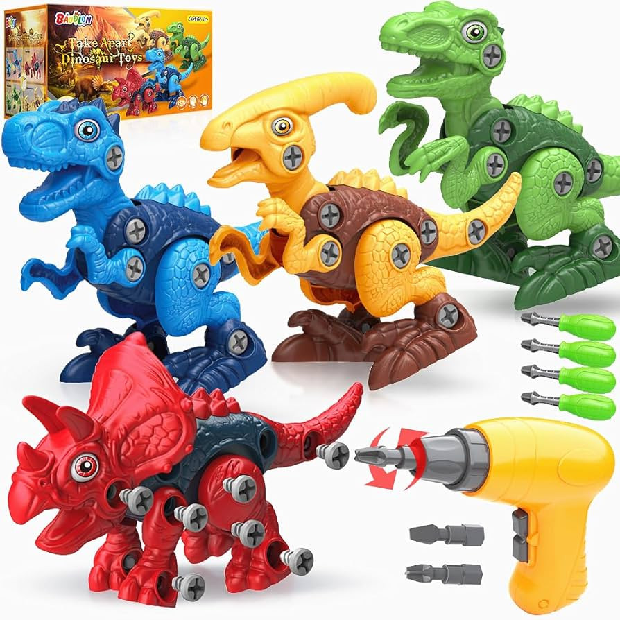 BAODLON Dinosaur Toys for 3-7 Year Olds - Building Dinosaurs with Electric Drill - Educational ST... | Amazon (US)