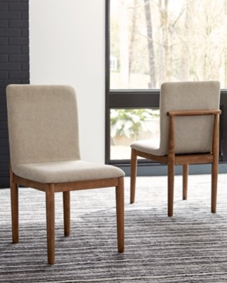 Isanti Upholstered Dining Chair, Light Brown | Ashley