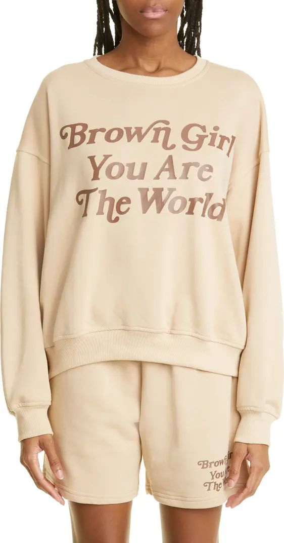 Brown Girl World Sweatshirt | Nordstrom