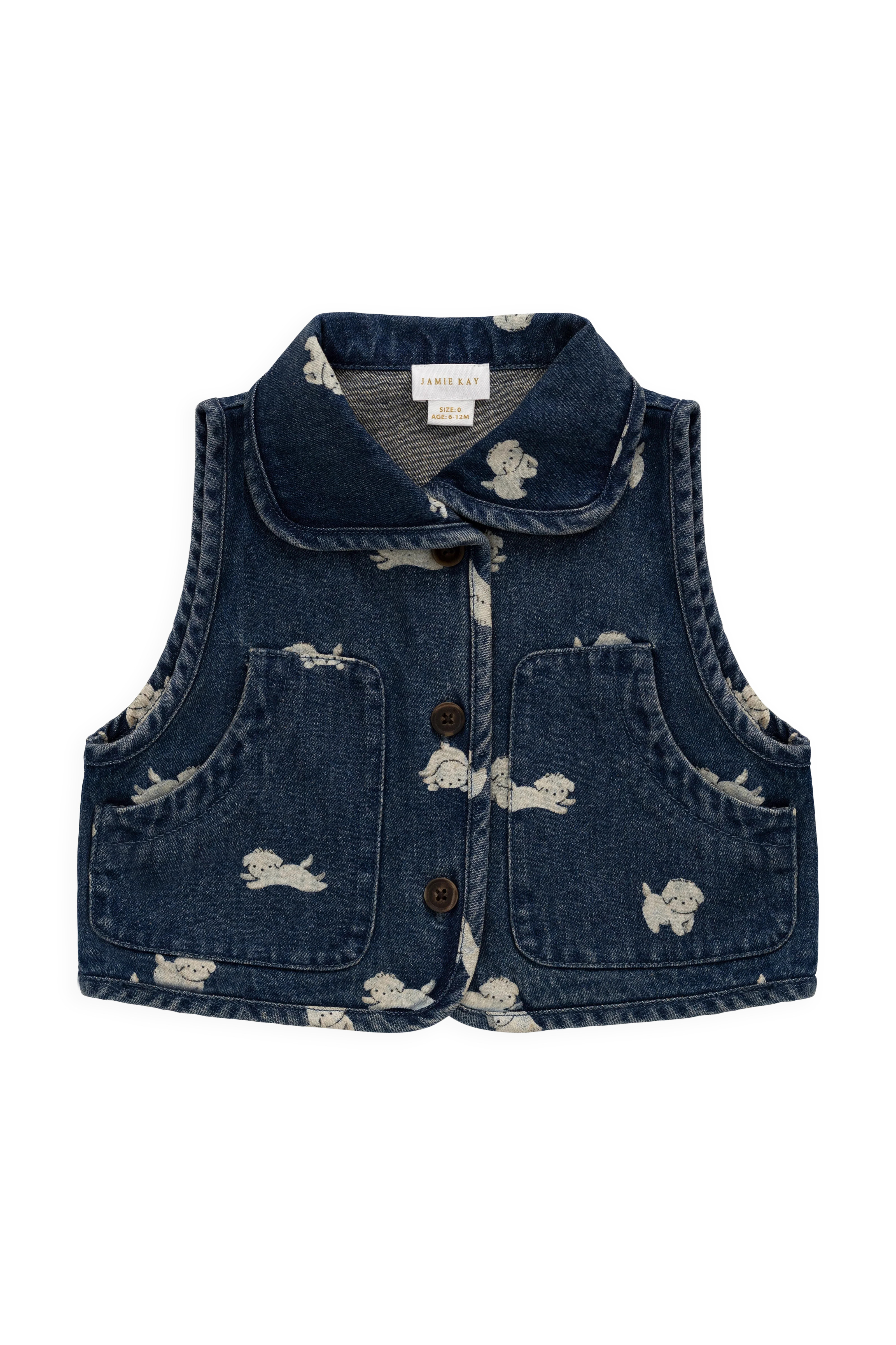 Sutton Denim Vest - Finnegan Denim 8YR | Jamie Kay