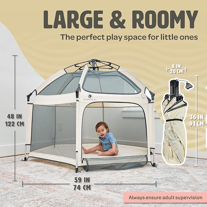 POP 'N GO Baby Playpen - Indoor & Outdoor Playpen for Babies and Toddlers - Baby Beach Tent, Fold... | Amazon (US)