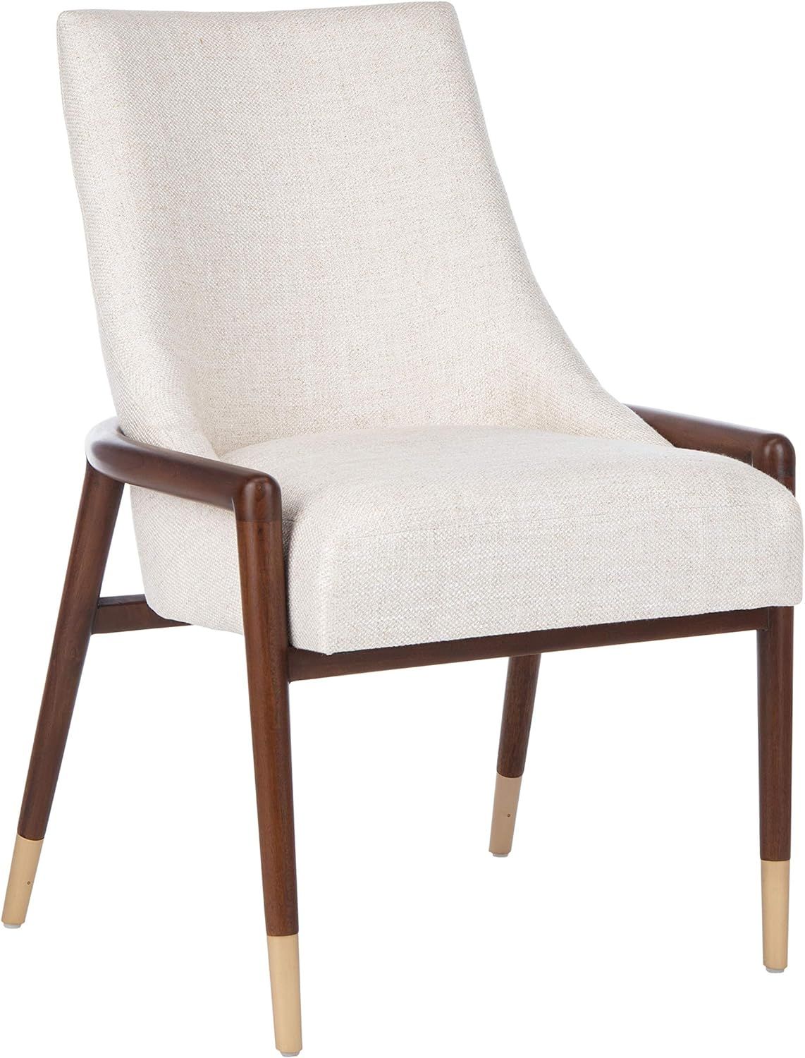 Safavieh Couture Home Collection Brennan Mid-Century Cream Accent Chair (Fully Assembled) SFV9019... | Amazon (US)
