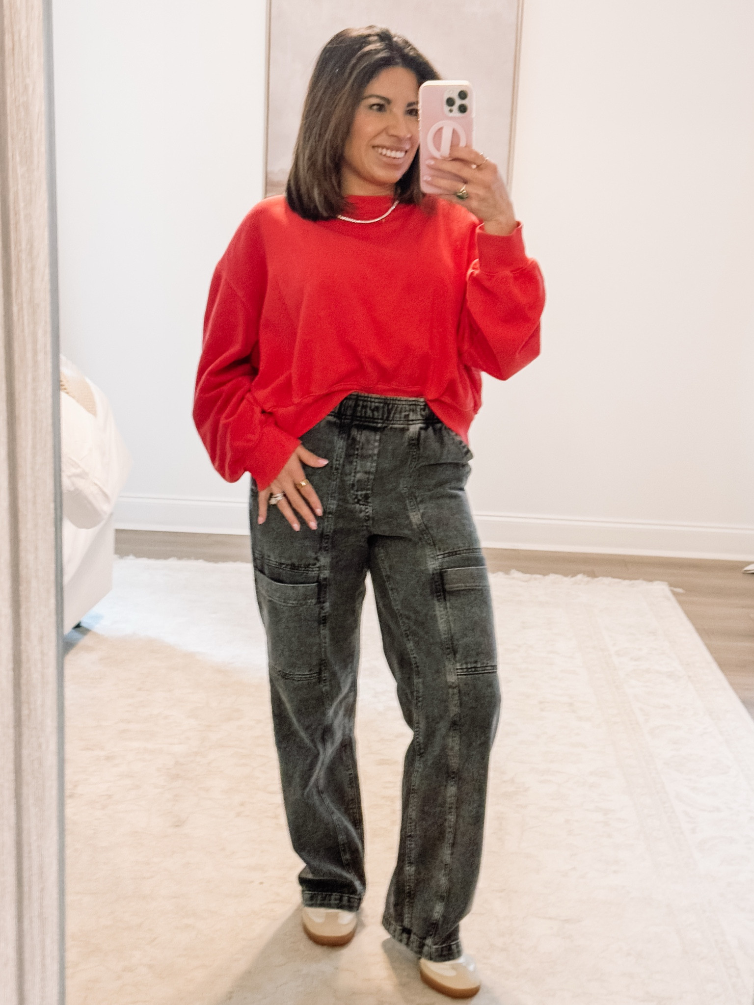 Love these gap jeans! Especially because they don’t have a zipper ha! I’m in an xs and I’m normally a size 27. They fit just right with not much wiggle room in waist. My sweater is Old Navy from last year. They didn’t have them but tagged similar ones!

#LTKOver40 #LTKStyleTip
