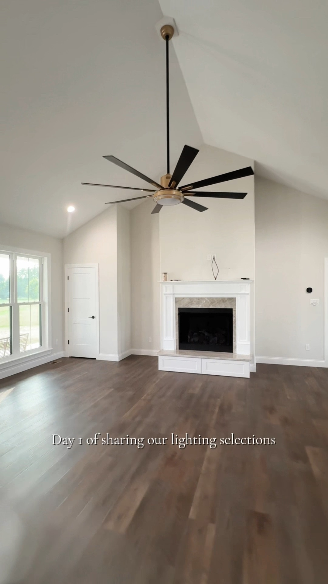 During this home build we were intentional with the budget. That meant saving in some areas (lighting & plumbing fixtures) to splurge in others (Taj Mahal quartzite countertops & backsplash 🫣)

I've been meaning to do a series on those selections - what we chose, why we love it, what our budget was, what the final cost was, and how much we splurged or saved - and the time has finally come.
I can't wait to share the rest of our selections and to show our saves and splurges.

Of course, they'll all be linked on my LTK!

Floor plan: The Myrtle Beach
Find it at America's Best House Plans
4534-00031
Architectural Designs 56467SM
Fan & downrod from Lowe's
Wall color: Sherwin Williams Drift of Mist, trim is Pure White
Flooring: Mannington Floors Adura line in Calico Sable
Gas Fireplace: Fireplace and Outdoor Living Supply, Farmington, MO
Fireplace stone: Taj Mahal quartzite #newbuildhomes #ceilingfan
#homedesignideas #livingroomdesign #homebuilding

#LTKFamily #LTKHome