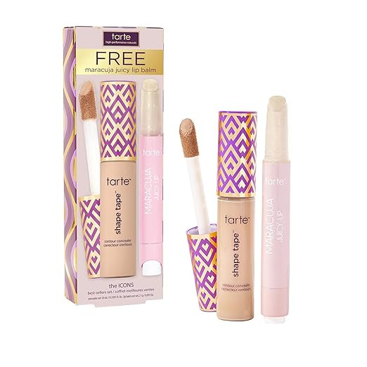 tarte icons shape tape concealer & maracuja juicy lip duo – Full Coverage Concealer for Dark Ci... | Amazon (US)